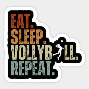 Eat Sleep Volleyball Repeat Funny Volleyball Players Boys Sticker